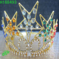 Venda Por Atacado Rhinestone barato Colorido Star Tiara Crown